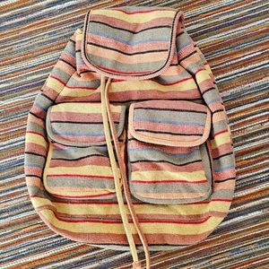 URBAN OUTFITTERS striped backpack
